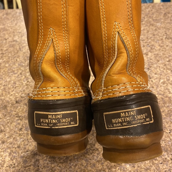 L. L. Bean Vintage Bean Leather Rubber Duck Boots W’s 8 (No Innersoles or Laces) - Picture 15 of 17